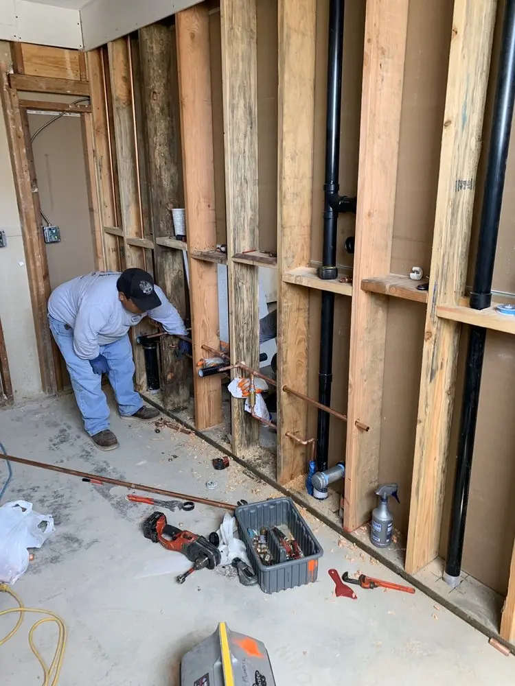 Commercial rough-in plumbing for Gas Line Repair in Sierra Lakes